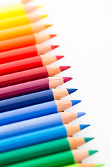 Image showing Group of Colour pencils isolated on white