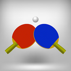 Image showing Two Ping Pong Rackets