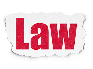 Image showing Law concept: Law on Torn Paper background