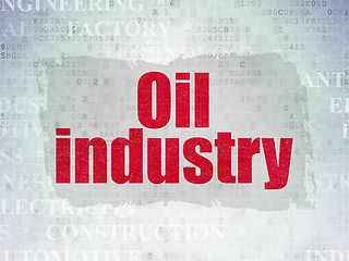 Image showing Manufacuring concept: Oil Industry on Digital Paper background