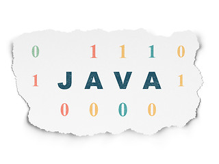 Image showing Database concept: Java on Torn Paper background