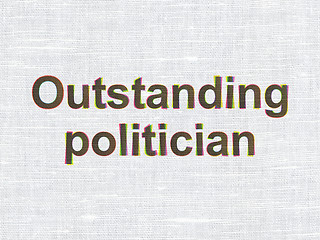 Image showing Political concept: Outstanding Politician on fabric texture background