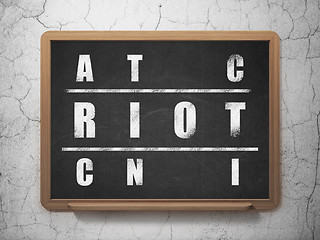 Image showing Political concept: Riot in Crossword Puzzle