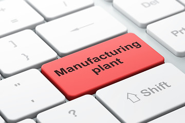 Image showing Industry concept: Manufacturing Plant on computer keyboard background