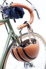 Image showing Vintage bicycle handlebar