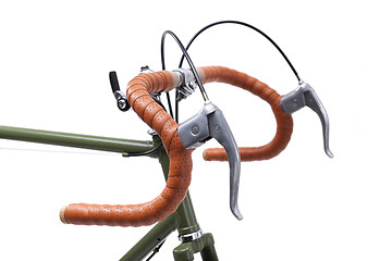 Image showing Vintage bicycle handlebar