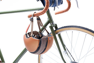 Image showing Vintage bicycle handlebar