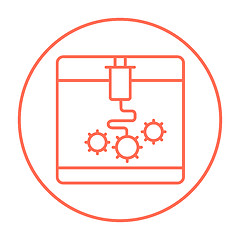 Image showing Tree D printing line icon.