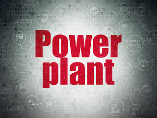 Image showing Industry concept: Power Plant on Digital Paper background