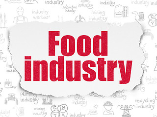 Image showing Industry concept: Food Industry on Torn Paper background