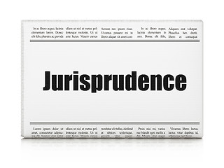 Image showing Law concept: newspaper headline Jurisprudence