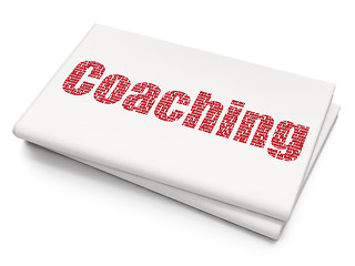 Image showing Learning concept: Coaching on Blank Newspaper background