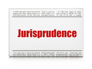 Image showing Law concept: newspaper headline Jurisprudence
