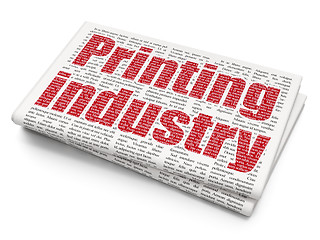 Image showing Industry concept: Printing Industry on Newspaper background