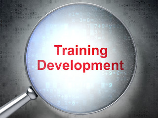 Image showing Learning concept: Training Development with optical glass
