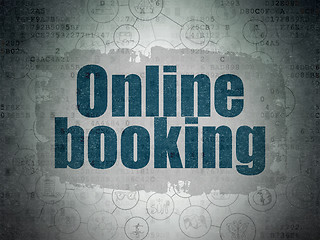 Image showing Travel concept: Online Booking on Digital Paper background