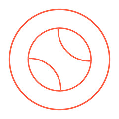 Image showing Tennis ball line icon.