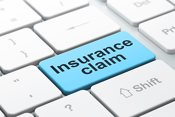 Image showing Insurance concept: Insurance Claim on computer keyboard background