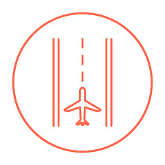 Image showing Airport runway line icon.