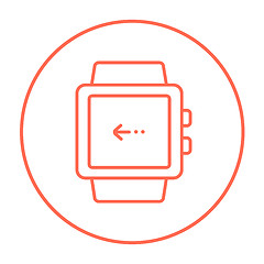 Image showing Smartwatch line icon.