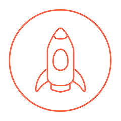 Image showing Rocket line icon.