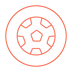 Image showing Soccer ball line icon.