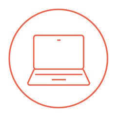 Image showing Laptop line icon.