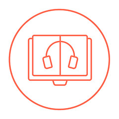 Image showing Audiobook line icon.