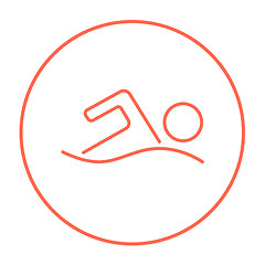 Image showing Swimmer line icon.