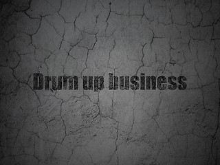 Image showing Finance concept: Drum up business on grunge wall background