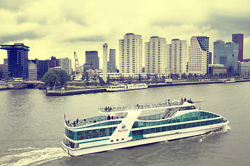 Image showing ROTTERDAM, THE NETHERLANDS - 18 AUGUST: View from Erasmus bridge