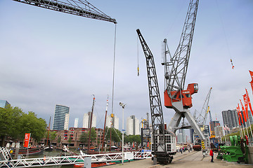 Image showing ROTTERDAM, THE NETHERLANDS - 18 AUGUST: People around Maritime M