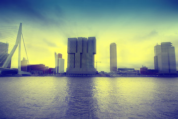 Image showing skyline of Rotterdam, The Netherlands