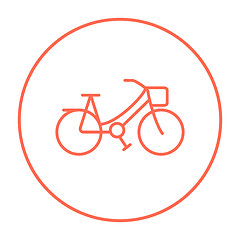 Image showing Bicycle line icon.