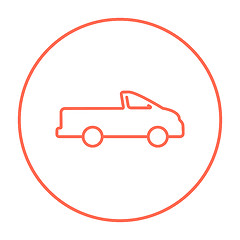 Image showing Pick up truck line icon.