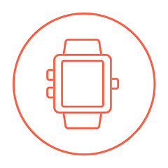 Image showing Smartwatch line icon.