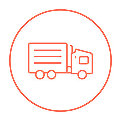 Image showing Delivery truck line icon.