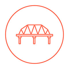 Image showing Rail way bridge line icon.