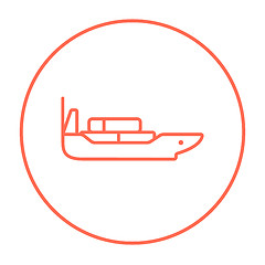 Image showing Cargo container ship line icon.