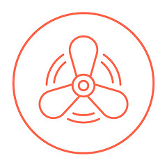 Image showing Boat propeller line icon.