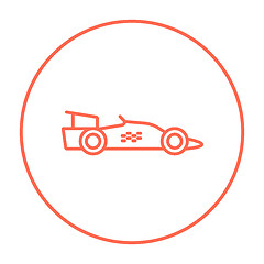 Image showing Race car line icon.