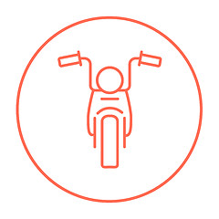 Image showing Motorcycle line icon.