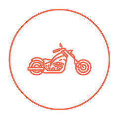 Image showing Motorcycle line icon.