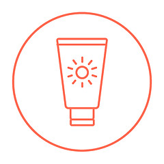 Image showing Sunscreen line icon.