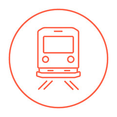 Image showing Back view of train line icon.