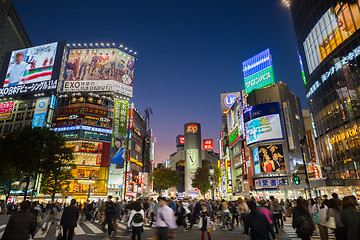 Image showing Pedestrians at Shibuya Crossing, Tokio, Japan