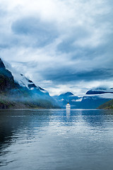 Image showing Cruise Liners On Hardanger fjorden