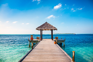 Image showing Maldives, a place on the beach for weddings.