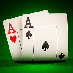 Image showing chips and two aces