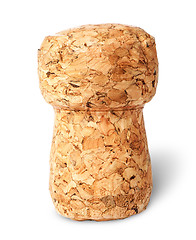 Image showing Closeup of champagne cork vertically